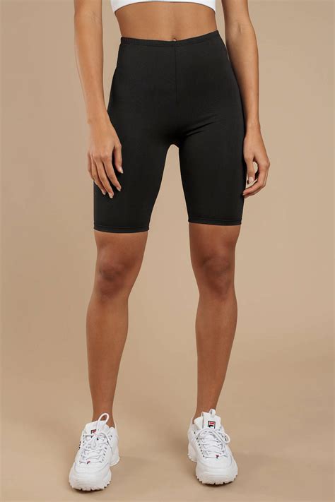 black biker shorts for women.